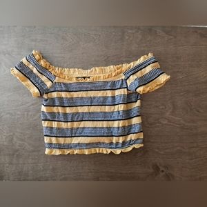 Cute stripy yellow and black crop